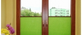 Plisy okienne w kolorze zielonym